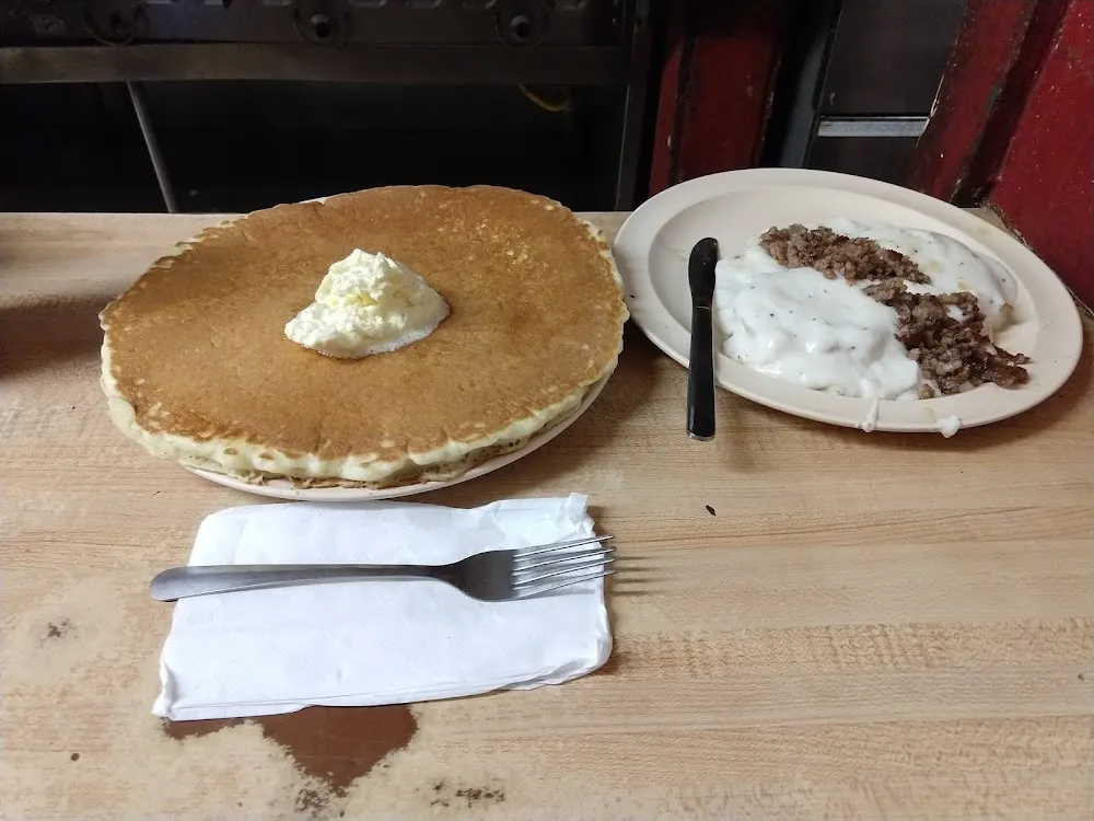 Biscuits and Gravy Pancakes